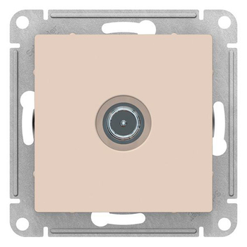 Розетка TV SE AtlasDesign оконечная 1DB, бежевая, механизм - Электрика, НВА - Выключатели и розетки - Розетки - . Магазин оборудования для автономного и резервного электропитания Ekosolar.ru в Владикавказе
