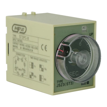 Реле времени 220V ST3PC-B (0.1-1s/10s/60s/6 min) Энергия - Электрика, НВА - Реле, автоматизация и управление - Реле времени - . Магазин оборудования для автономного и резервного электропитания Ekosolar.ru в Владикавказе