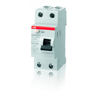 ABB FH202AC УЗО 2P 40A 30mA (AC) - Электрика, НВА - Модульное оборудование - Узо - . Магазин оборудования для автономного и резервного электропитания Ekosolar.ru в Владикавказе