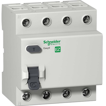 Дифференциальный выключатель Schneider Electric (УЗО) EASY 9 4P 40A 30мА АС 4,5 кА - Электрика, НВА - Модульное оборудование - Дифференциальные автоматы - . Магазин оборудования для автономного и резервного электропитания Ekosolar.ru в Владикавказе