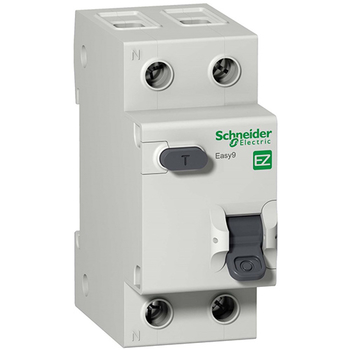 Дифференциальный автоматический выключатель Schneider Electric EASY 9 1P+N 10А 30мА C AC 4,5 кА - Электрика, НВА - Модульное оборудование - Дифференциальные автоматы - . Магазин оборудования для автономного и резервного электропитания Ekosolar.ru в Владикавказе