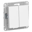 Выключатель Schneider Electric AtlasDesign 2-клавишный сх.5, 10АХ, белый, механизм - Электрика, НВА - Выключатели и розетки - Выключатели - . Магазин оборудования для автономного и резервного электропитания Ekosolar.ru в Владикавказе